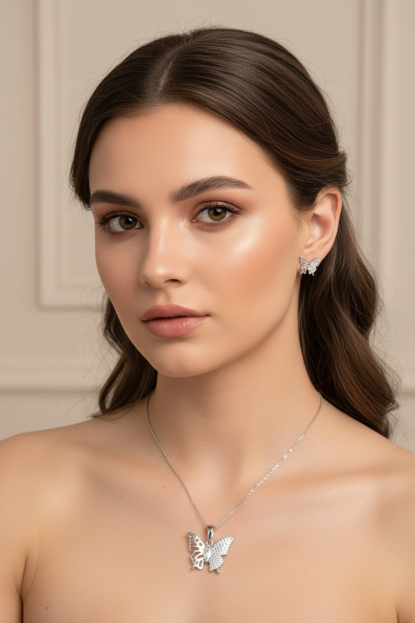 Juego mariposa plata modelo