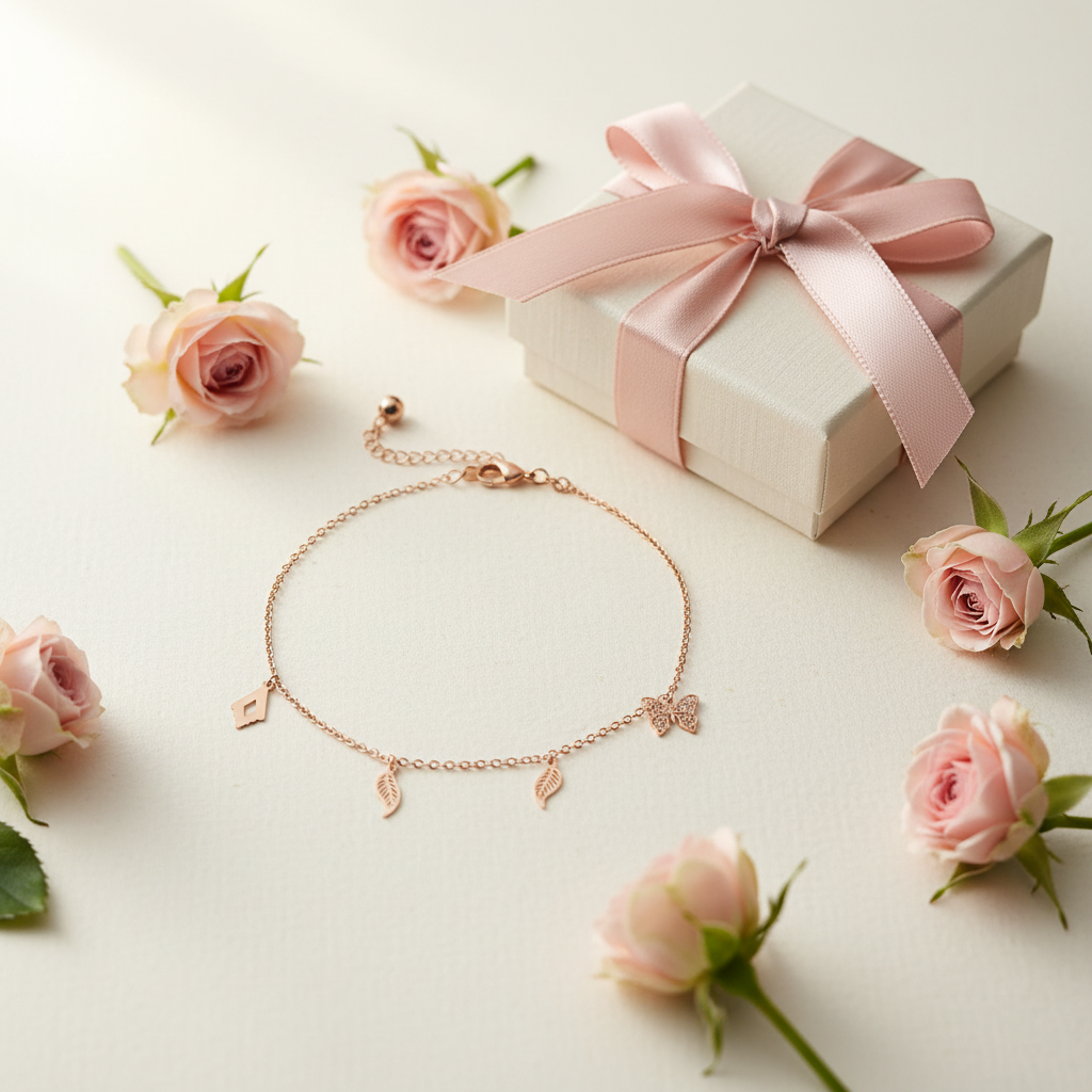Pulsera dorada caja de regalo
