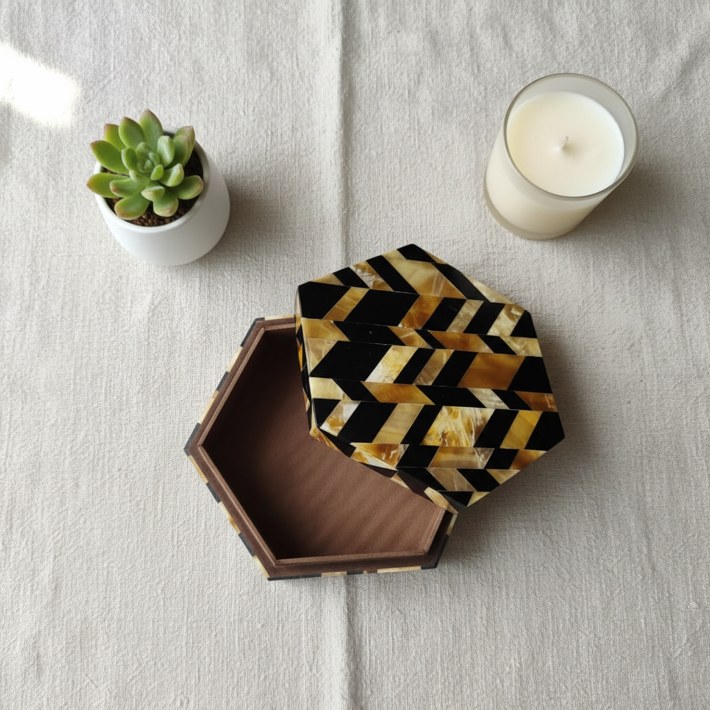 Cofre en decoración boho minimalista