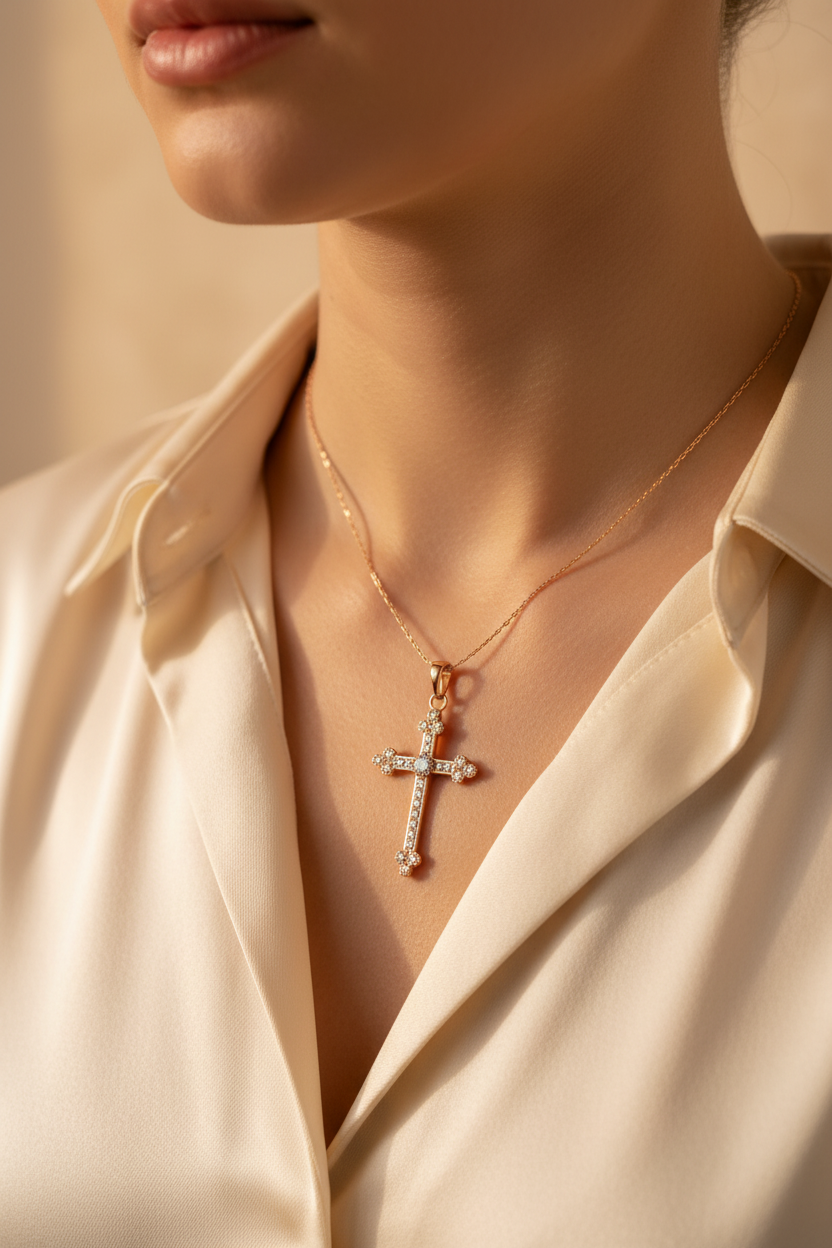 Cruz oro rosa lifestyle mujer