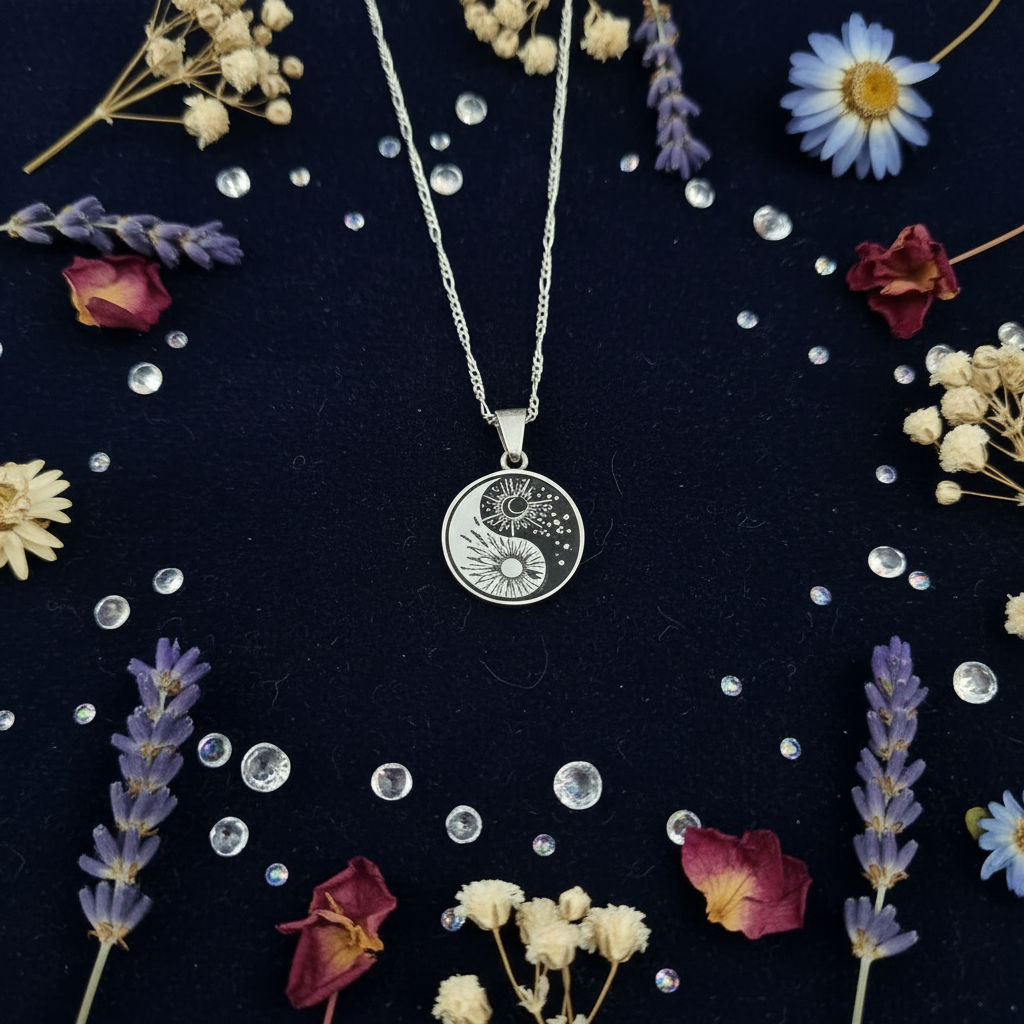 Yin Yang flat lay místico