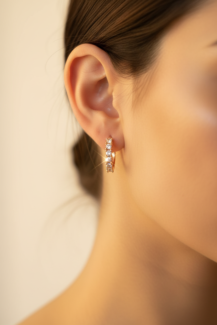 Argollas Brillo Eterno lifestyle oreja