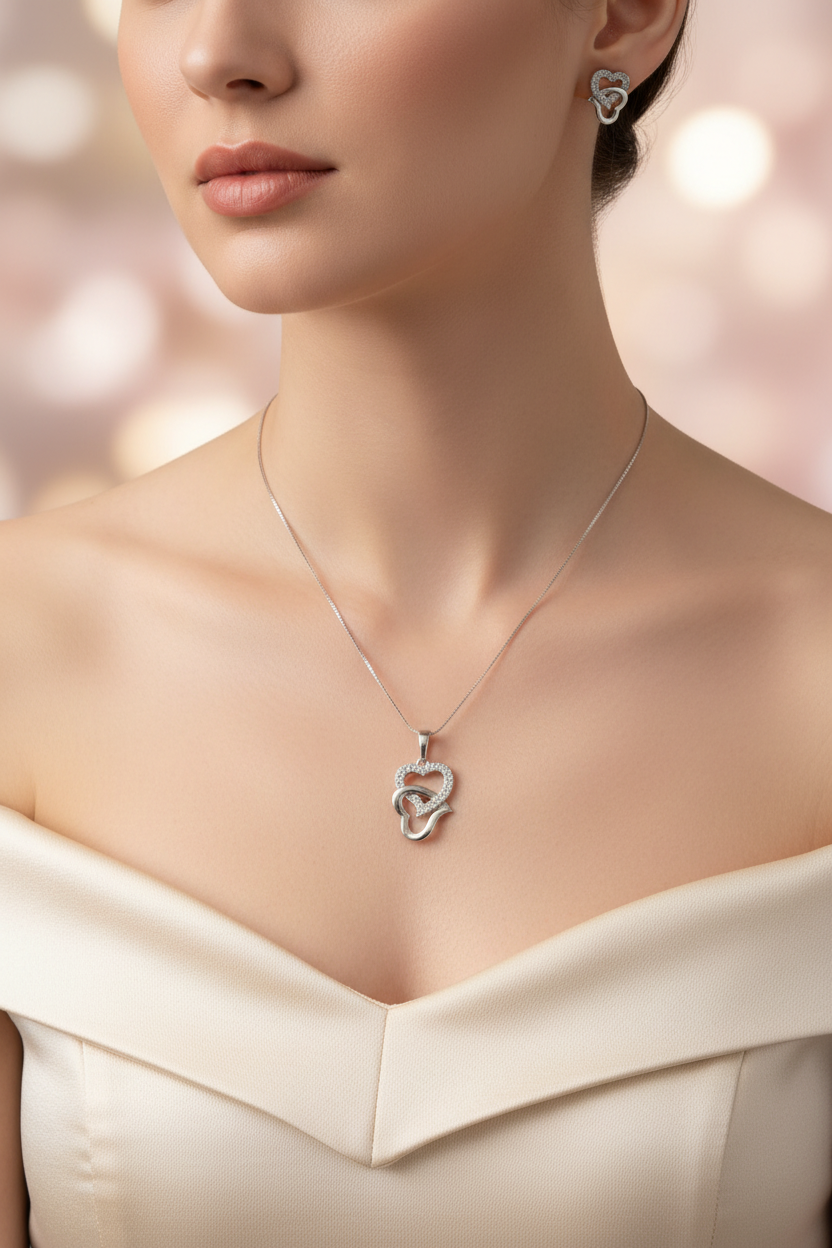 Juego doble corazón lifestyle modelo