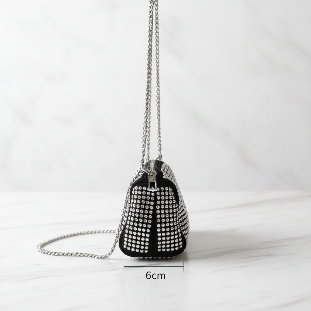Cartera brillos perfil lateral