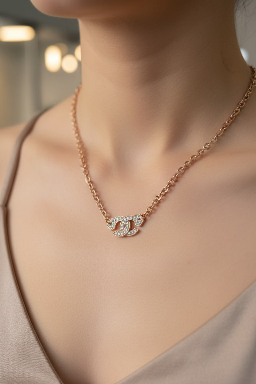 Collar CC oro rosa lifestyle mujer